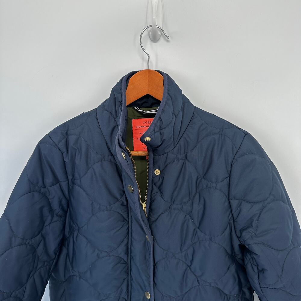 J CREW Quilted Cocoon Puffer Jacket with PrimaLoft® in Navy AQ470 // XS - Picture 3 of 8